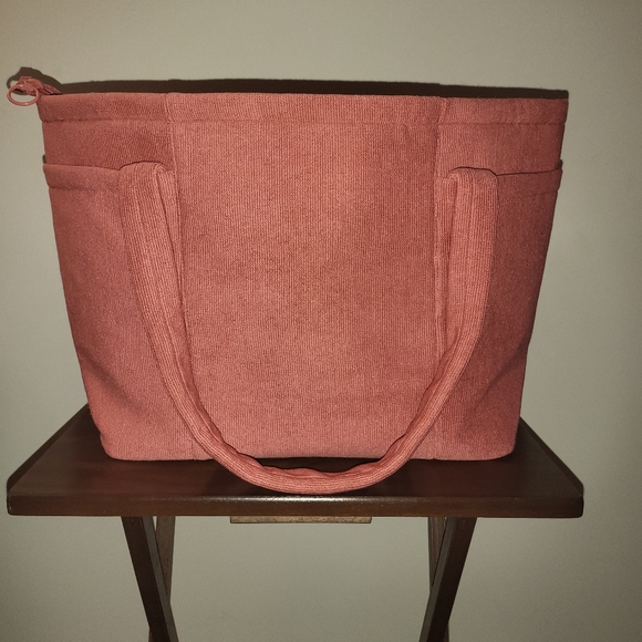 Women Puma Pink Corduroy Summer Tote Bag: New - Picture 5 of 8